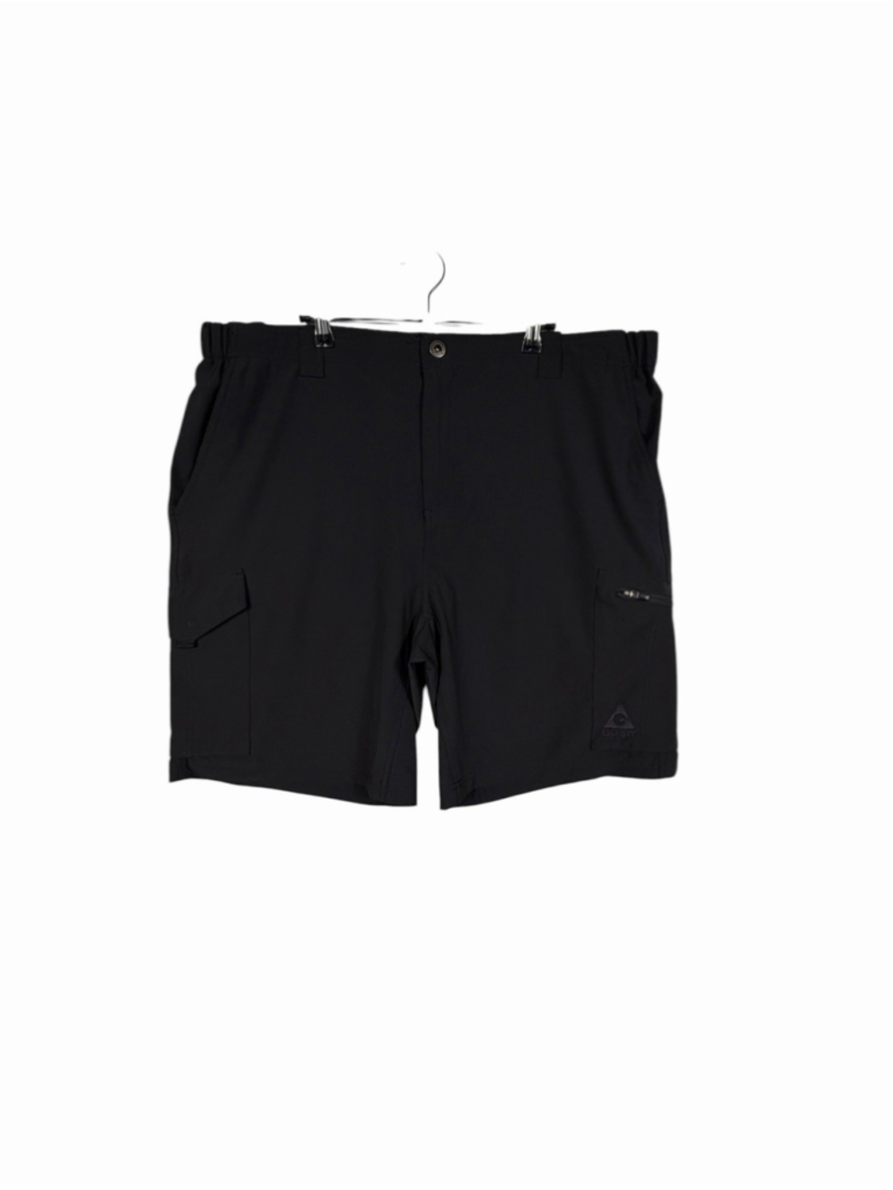 Gerry Mens Shorts 40 Brown Cargo Elastic Waist Polyester Spandex Zip Pocket